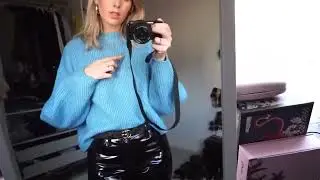 she loves her vinyl pants