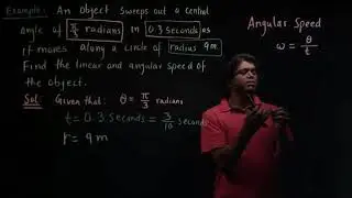 Linear and Angular Speed Example 1