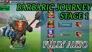 Lords mobile Limited Challange stage 1 fully auto|Barbarian stage 1 auto