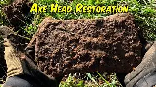 Restoring a Double Bit Axe Head Found Metal Detecting