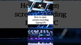 How to open screen recording in laptop / PC #shorts #youtubeshorts #popular