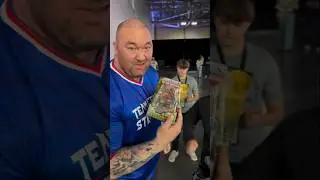 First time Masters of the Universe Movie GOAT MAN actor Hafthor Bjornsson signed a Goat Man figure!