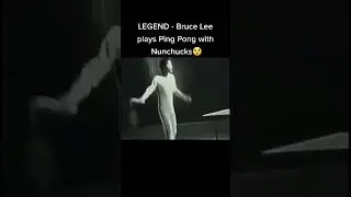 Bruce Lee plays ping pong with nunchucks ￼😳
