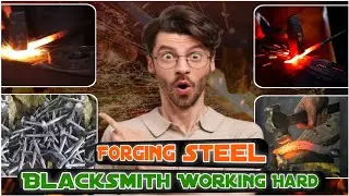 Season~1 Forging Steel Blacksmith Working Hard,,#manvshardwork #hardwork #blacksmith #vairal #nail 