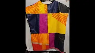 Hand Made Recycled Kite Poncho