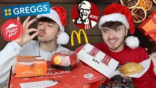 Trying EVERY Christmas Fast Food Menu in 24 HOURS!