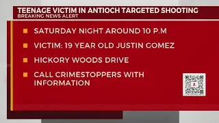 Teen dead after apparent targeted shooting in Antioch