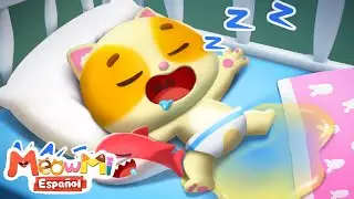 Timi Mojó la Cama | Bebé Tiburón | Canciones Infantiles | MeowMi Family Show Español🐱