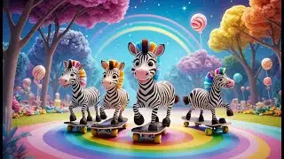 Zoomie Zebra&rsquo;s Roller Skate Party | Fun Zebra Song for Kids | Roller Skating Adventure Rhyme