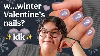 nail art: 💗 winter dream valentine's day nails w/ regular polish