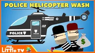 Police Helicopter | Formation & Uses  | Car Wash Videos for Children | Kids videos
