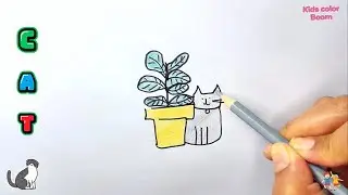 &ldquo;Easy Cat Drawing Tutorial | Fun Art for Kids&rdquo;  #catdrawing #learning #video