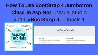 How to use bootstrap 4 jumbotron class in asp.net || visual studio 2019 #bootstrap 4 tutorials 1