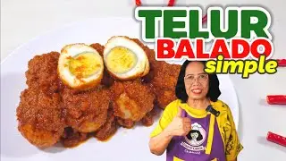 MASAKAN PALING MURAH CUMA 1 BAHAN SAJA  -- RESEP TELUR BALADO SIMPLE COCOK BUAT TANGGAL TUA