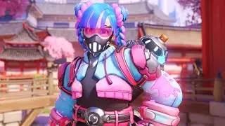 Neon Streets Mei Skin Preview | Gold Weapon | OWCS Crowdfunding Skin