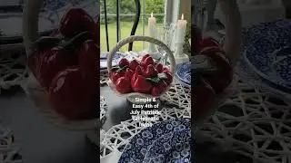 Easy 4th of July Patriotic Tablescape Ideas:  Day 3 #homedecor #patriotic #tablescape