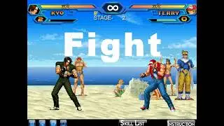 The King of Fighters Wing 1.9 (flash game) - Playthrough with Kyo Kusanagi