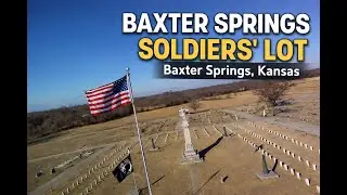 Aerial Views of a Civil War National Cemetery in Baxter Springs, Kansas