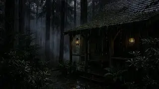 Rain Ambience in Cabin at Night | Sleep, Meditation, Relaxation & White Noise