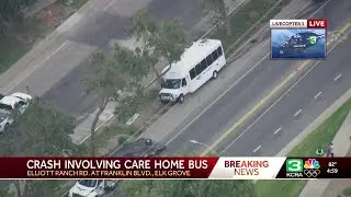 Care home bus crashes in Elk grove, causing traffic delays