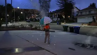Umbrella vs. Meteor: What will Happen?