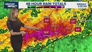 A closer look at 48-hour rain totals in Southeast Texas
