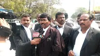 Dharna at Nalgonda District Court-Condemn on advocates murder