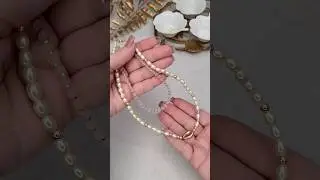 DIY Jewelry Handmade Beaded Pearl Necklace, Chic Shell Rice Pearl Necklace - Easy Jewellery Design!