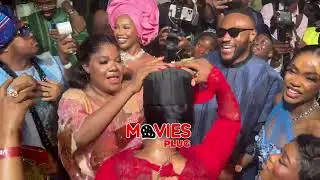 IMISI & KOLA ON THE DANCE FLOOR AT OVERSABI AUNTY MOVIE PREMIERE 