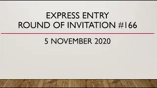 Express Entry Round of Invitation #166