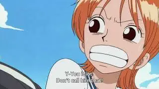 Luffy calling buggy 'big nose'