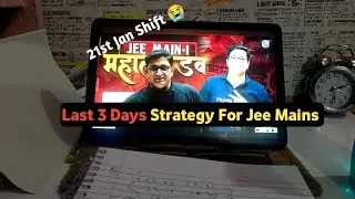Last 3 days strategy before jee mains #jeemains2026 #pw #testseries 