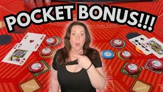 CRUSHING THE POCKET BONUS!! ULTIMATE TEXAS HOLD 'EM in LAS VEGAS! 🍀🍀
