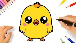 CÓMO DIBUJAR UN POLLITO KAWAII 🐤