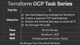 Task - 6 - Terraform | Load Balancing | Region TCP LB | Minimal PHP App | Understand Codebase