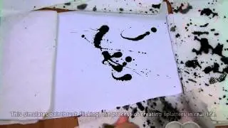 Interactive Physics-based Ink Splattering Art Creation