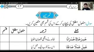 Lesson 13:  Mafail e Khamsa - Mafool e Mutlaq , Mafool e Fihi | Asas un Nahv