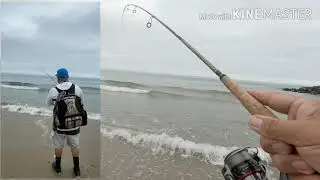 Surf Fishing for Corbina  on Ultra Light Gear at Will Rodgers Beach