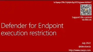 Microsoft Defender for Endpoint device restriction options