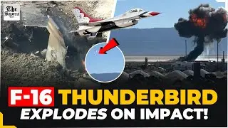 Thunderbirds F-16 Crashes in California Desert | Pilot Ejects Seconds Before Impact