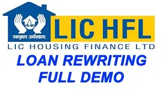 LIC HFL LOAN REWRITING FULL DEMO //lic hfl loan emi reducing process