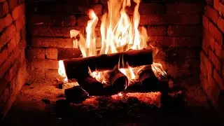 Real Time Fireplace 4K 🔥 Winter Night Wood Burning 3 Hours | Cold Evening Fire Crackling Sleep ❄️