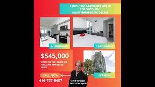 #1801 -1461 LAWRENCE AVE WToronto, ON #realestate #realtor #homesforsale #justlisted #house #forsale