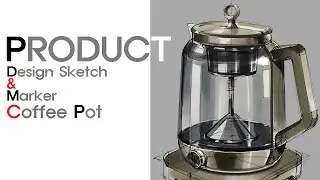 How to draw Product design sketch (Coffee Pot)