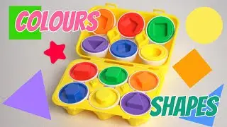 Best toy learning video for kids and toddlers: Match the Magic Eggs with the same Colors & Shapes🟡&diams;️