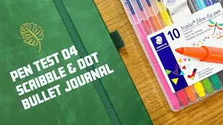 Testing Staedtler Triplus Fibre-tip Pens in my Dot Journal | Pen Test 4 | ASMR | Art | Journaling