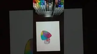 Time lapse/ Stop motion of me drawing Hypnoshroom (pvz 4). #shorts #art #pvz