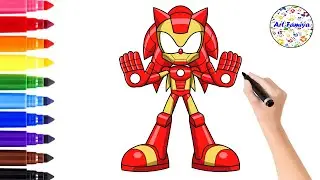 How To Draw Sonic Iron Man | Sonic Iron Man Drawing Easy | Sonic The Hedgehog | Drwaing Tutorial
