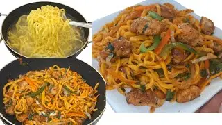 Sirf 1cup Maida Se Pooray Ghar Walo K Liye Noodles Banaye || Chawmein Recipe From Scratch@zaikamaker