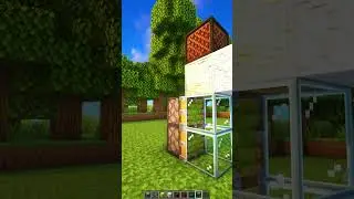 Easy automatic door with noteblocks #minecraftbuilding #redstone #shorts